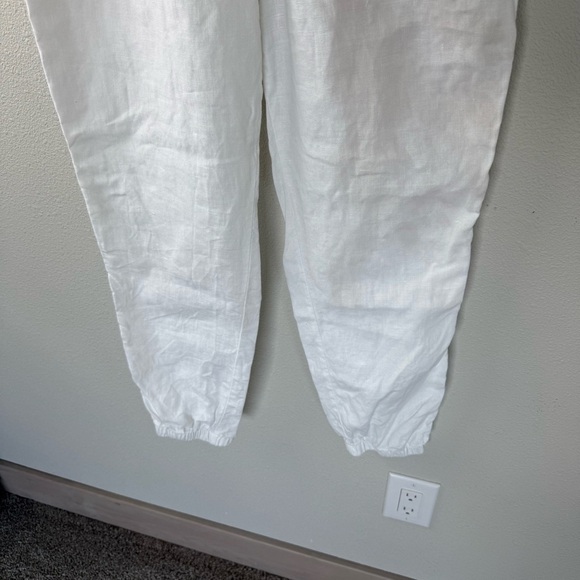 NWOT ATHLETA Cabo Linen Jogger Pants Calla Lily White Casual Active Women’s 10 - Picture 4 of 11